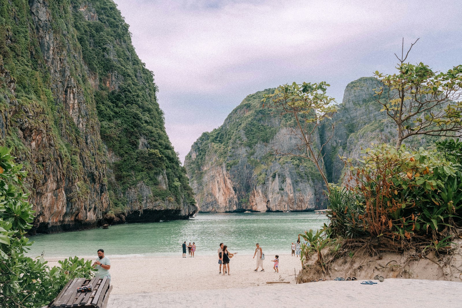Limestone cliffs above the Ao Nang coastline