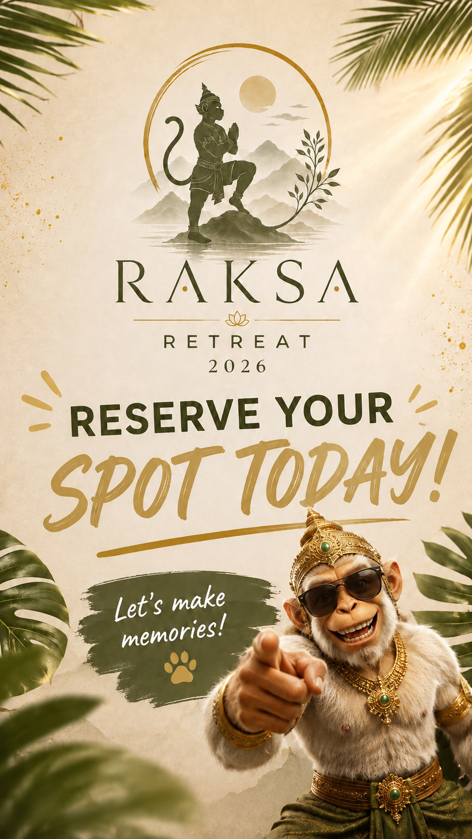 Raksa Retreat 2026 — reserve your spot today